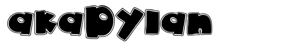 akaDylan font preview
